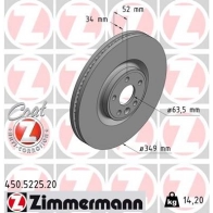 Тормозной диск ZIMMERMANN 1437878893 Z4 L1Z9 450522520