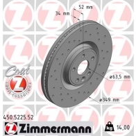 Тормозной диск ZIMMERMANN HQFY G 450522552 1437879673