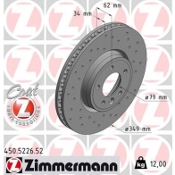 Тормозной диск ZIMMERMANN 450522652 G 0CC7Z 1437879689