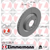Тормозной диск ZIMMERMANN 450522820 2NQKQM F 1437877740