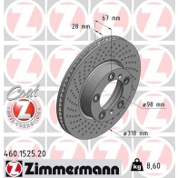 Тормозной диск ZIMMERMANN 907013 460152520 ZC XSVBP