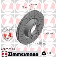 Тормозной диск ZIMMERMANN ZUU6 JC2 907017 460152920