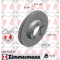 Тормозной диск ZIMMERMANN 460156020 907029 8DNQD4 M