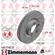 Тормозной диск ZIMMERMANN 907049 CLAL 3XM 460.1580.20