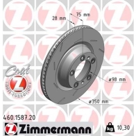 Тормозной диск ZIMMERMANN 907056 DY A9S 460158720
