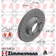 Тормозной диск ZIMMERMANN 907057 460158920 5S R9D