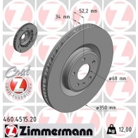 Тормозной диск ZIMMERMANN 1437879099 W78 FK 460451520