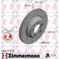 Тормозной диск ZIMMERMANN 460451920 A4P F2 1437879672