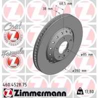 Тормозной диск ZIMMERMANN Porsche Cayenne (92A) 2 Кроссовер 3.6 300 л.с. 2010 – 2024 460452875 PIBJQ B