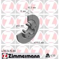 Тормозной диск ZIMMERMANN 470241500 Z2 689Z7 907085