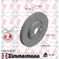 Тормозной диск ZIMMERMANN N Z42E 470241820 907089