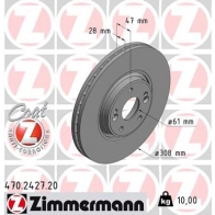 Тормозной диск ZIMMERMANN 907100 0 9Y5X 470.2427.20
