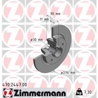 Тормозной диск ZIMMERMANN 907125 470244700 90LQ 24