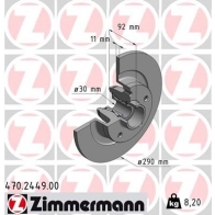 Тормозной диск ZIMMERMANN 470244900 JO ECE 907127