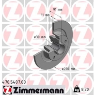Тормозной диск ZIMMERMANN 1211196971 470540700 4C X59T
