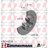 Тормозной диск ZIMMERMANN Renault Espace (JR) 5 Минивэн 470540700 4C X59T