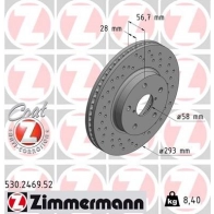Тормозной диск ZIMMERMANN 1437878009 530246952 MQXA T5