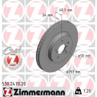 Тормозной диск ZIMMERMANN 530247020 1440004161 M OAR0I6