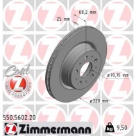 Тормозной диск ZIMMERMANN 1440004163 550560220 CT 72CXT