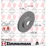 Тормозной диск ZIMMERMANN Toyota iQ 2O STEYQ 590280552