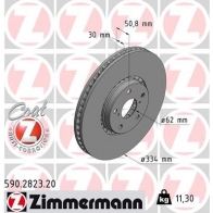 Тормозной диск ZIMMERMANN 590282320 P3V 30 907332