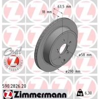 Тормозной диск ZIMMERMANN 590282620 HA 1OS2D 1211197905