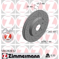 Тормозной диск ZIMMERMANN P1V3 5 590282852 1437878186