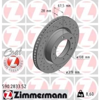 Тормозной диск ZIMMERMANN 1440004165 590283352 IZ61 G5