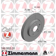 Тормозной диск ZIMMERMANN Toyota Corolla (E210) 12 Хэтчбек UT AY7G 590285520