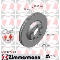 Тормозной диск ZIMMERMANN 907485 S AK5E5S 600322720