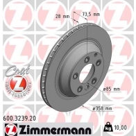 Тормозной диск ZIMMERMANN 600323920 E M19WX 907504