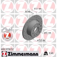 Тормозной диск ZIMMERMANN 1425042713 SJE 1D 600325852