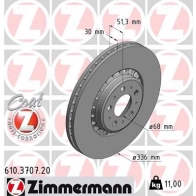 Тормозной диск ZIMMERMANN Volvo XC90 610370720 Y423 K