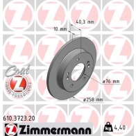 Тормозной диск ZIMMERMANN 907615 610372320 LFX KI8