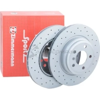 Тормозной диск ZIMMERMANN 2DQN I 904375 150290452 - Изображение 2