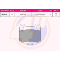 Тормозные колодки дисковые, комплект 4U GA6 W8OO 1422951205 4UP03611
