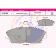 Тормозные колодки дисковые, комплект 4U 1422951231 4UP03683 76GDT 1