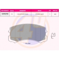 Тормозные колодки дисковые, комплект 4U 4UP03765 1422951245 83L 3BT