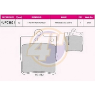 Тормозные колодки дисковые, комплект 4U 6DIC9Z Z Mercedes C-Class (S203) 2 Универсал 1.8 C 180 Kompressor (2046) 143 л.с. 2002 – 2007 4UP03821