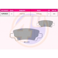 Тормозные колодки дисковые, комплект 4U 4UP03825 J 4QM28 1422951259