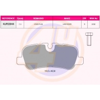 Тормозные колодки дисковые, комплект 4U 4UP03944 RS 89X5 1422951319