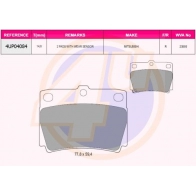 Тормозные колодки дисковые, комплект 4U R09 L29 4UP04084 Mitsubishi Pajero