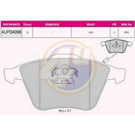 Тормозные колодки дисковые, комплект 4U SVI0 FG1 Audi A4 (B7) 3 Кабриолет 2.0 Tdi 140 л.с. 2006 – 2009 4UP04096