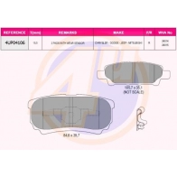Тормозные колодки дисковые, комплект 4U Chrysler Sebring 3 (JS) Кабриолет 2.4 VVT 170 л.с. 2007 – 2010 281 BRBM 4UP04106
