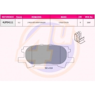 Тормозные колодки дисковые, комплект 4U BCE CH Lexus RX (XU30) 2 Внедорожник 3.3 330 (MCU38) 232 л.с. 2003 – 2005 4UP04111