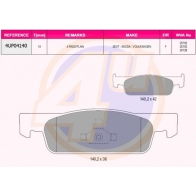 Тормозные колодки дисковые, комплект 4U Smart Forfour ZU SXD 4UP04140