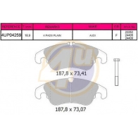 Тормозные колодки дисковые, комплект 4U Audi A4 (B8) 4 Универсал 4UP04259 NQ 2LZ1I