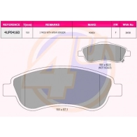 Тормозные колодки дисковые, комплект 4U 4UP04160 Honda CR-V 4 (RM) Кроссовер 2.0 AWD (RE5) 155 л.с. 2012 – 2025 ST 8UH