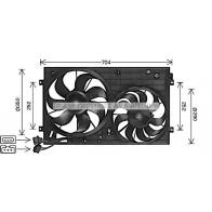 Вентилятор радиатора AVA QUALITY COOLING Volkswagen Bora (A4, 1J6) 4 Универсал 1.9 TDI 150 л.с. 2001 – 2005 PIDG KP AI7526