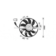 Вентилятор радиатора AVA QUALITY COOLING AI7528 4LD B0 Audi A3 (8V7, E) 3 Кабриолет 2.0 S3 Quattro 310 л.с. 2016 – наст. время